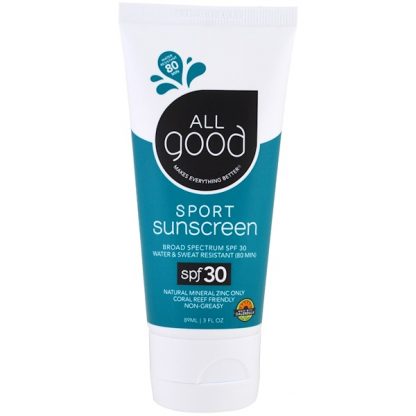 ALL GOOD PRODUCTS, SPORT SUNSCREEN, SPF 30, 3 FL OZ / 89ml