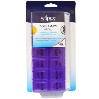 APEX, 7-DAY AM/PM PILL TRAY, 1 PILL TRAY