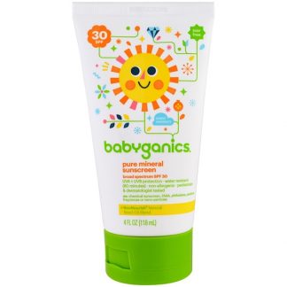 BABYGANICS, PURE MINERAL SUNSCREEN LOTION, SPF 30, 4 OZ / 118ml