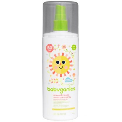 BABYGANICS, MINERAL-BASED SUNSCREEN SPRAY, 50 + SPF, 6 FL OZ / 177ml