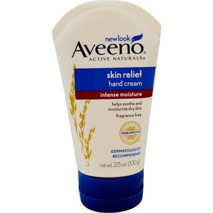 AVEENO, ACTIVE NATURALS, SKIN RELIEF, HAND CREAM, FRAGRANCE FREE, 3.5 OZ / 100g