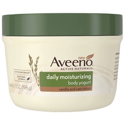 AVEENO, ACTIVE NATURALS, DAILY MOISTURIZING BODY YOGURT, VANILLA AND OATS LOTION, 7 OZ / 198g