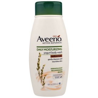 AVEENO, ACTIVE NATURALS, DAILY MOISTURIZING YOGURT BODY WASH, VANILLA AND OATS, 18 FL OZ / 532ml