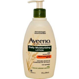 AVEENO, ACTIVE NATURALS, DAILY MOISTURIZING LOTION WITH SUNSCREEN, SPF 15, 12 FL OZ / 354ml