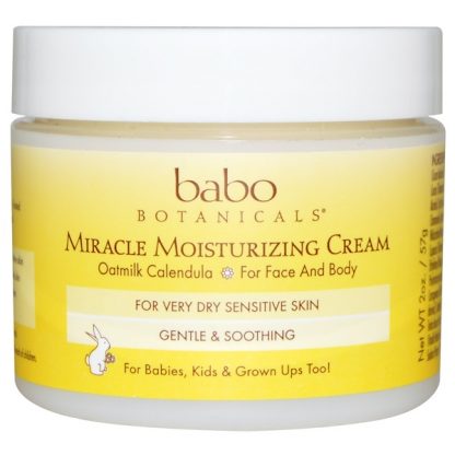 BABO BOTANICALS, MIRACLE MOISTURIZING CREAM, OATMILK CALENDULA, 2 OZ / 57g