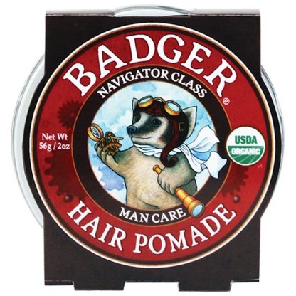 BADGER COMPANY, ORGANIC HAIR POMADE, NAVIGATOR CLASS, MAN CARE, 2 OZ / 56g