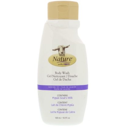 CANUS, BODY WASH, WITH FRESH GOAT'S MILK, LAVENDER OIL, 16.9 FL OZ / 500ml