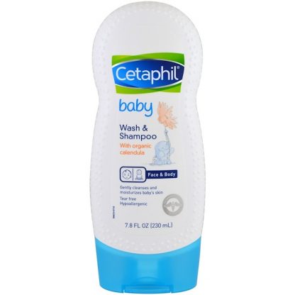 CETAPHIL, BABY, WASH & SHAMPOO WITH ORGANIC CALENDULA, 7.8 FL OZ / 230ml