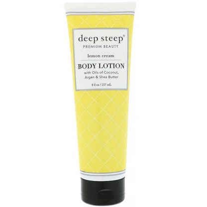 DEEP STEEP, BODY LOTION, LEMON CREAM, 8 FL OZ / 237ml