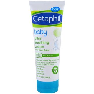 CETAPHIL, BABY, ULTRA SOOTHING LOTION WITH SHEA BUTTER, 8 OZ / 226g