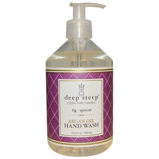 DEEP STEEP, ARGAN OIL LIQUID HAND WASH, FIG APRICOT, 17.6 FL OZ / 520ml