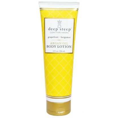 DEEP STEEP, ARGAN OIL BODY LOTION, GRAPEFRUIT - BERGAMOT, 8 FL OZ / 236ml