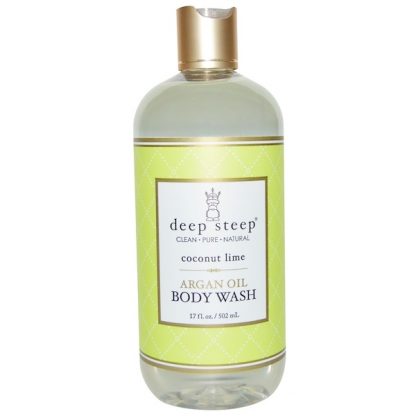 DEEP STEEP, ARGAN OIL BODY WASH, COCONUT LIME, 17 FL OZ / 502ml