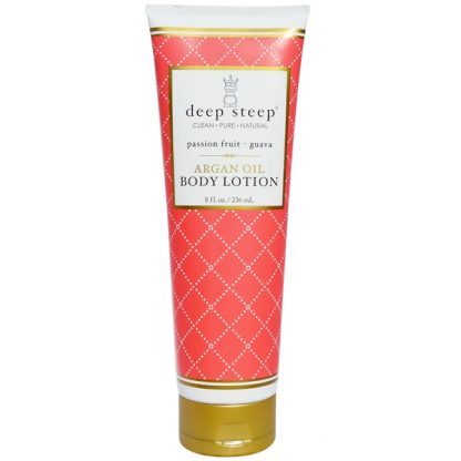 DEEP STEEP, ARGAN OIL BODY LOTION, PASSION FRUIT - GUAVA, 8 FL OZ / 236ml