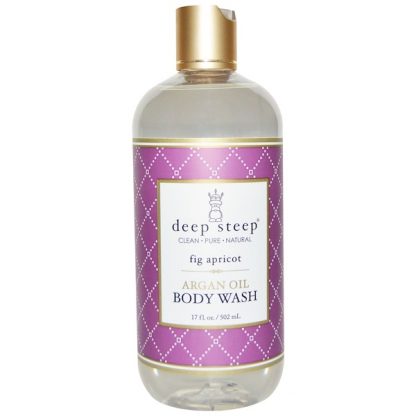 DEEP STEEP, ARGAN OIL BODY WASH, FIG APRICOT, 17 FL OZ / 502ml