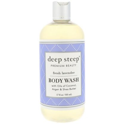 DEEP STEEP, BODY WASH, FRESH LAVENDER, 17 FL OZ / 503ml