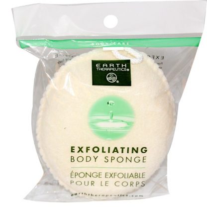 EARTH THERAPEUTICS, EXFOLIATING BODY SPONGE, 1 SPONGE