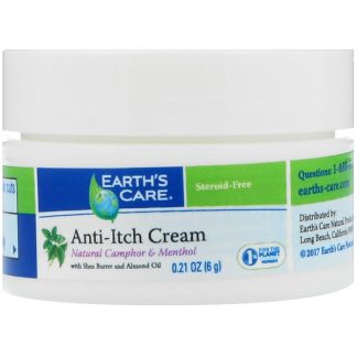 EARTH'S CARE, ANTI-ITCH CREAM, WITH SHEA BUTTER AND ALMOND OIL, 0.21 OZ / 6g