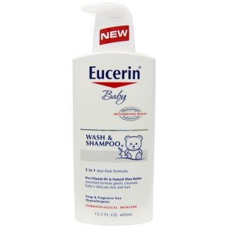 EUCERIN, BABY, WASH & SHAMPOO, FRAGRANCE FREE, 13.5 FL OZ / 400ml