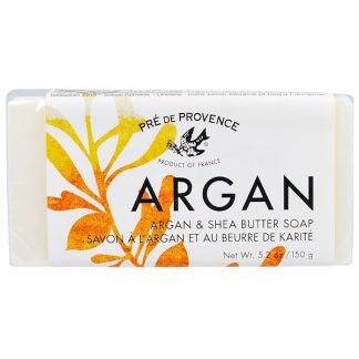 EUROPEAN SOAPS, LLC, PRE DE PROVECE, ARGAN & SHEA BUTTER SOAP BAR, 5.2 OZ / 150g