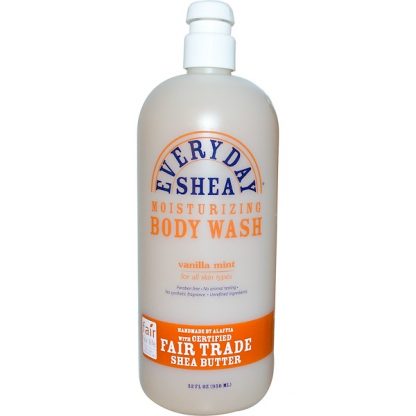 EVERYDAY SHEA, MOISTURIZING BODY WASH, VANILLA MINT, 32 FL OZ / 950ml