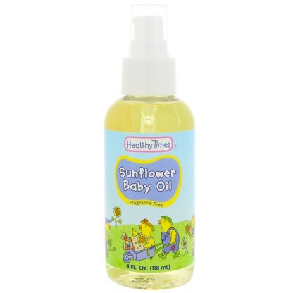 HEALTHY TIMES, SUNFLOWER BABY OIL, 4 FL OZ / 118ml