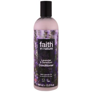 FAITH IN NATURE, CONDITIONER, FOR NORMAL TO DRY HAIR, LAVENDER & GERANIUM, 13.5 FL OZ / 400ml
