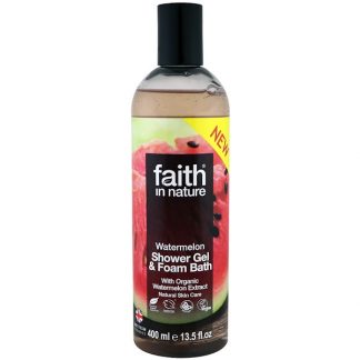FAITH IN NATURE, SHOWER GEL & FOAM BATH, WATERMELON, 13.5 FL OZ / 400ml