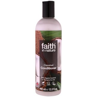FAITH IN NATURE, CONDITIONER, FOR NORMAL TO DRY HAIR, COCONUT, 13.5 FL OZ / 400ml