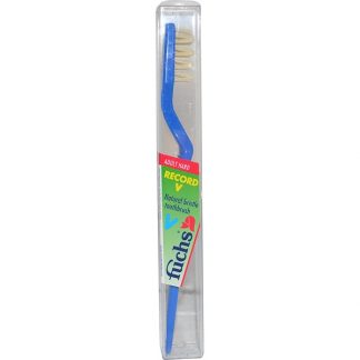 FUCHS BRUSHES, RECORD V, NATURAL BRISTLE TOOTHBRUSH, ADULT HARD, 1 TOOTHBRUSH