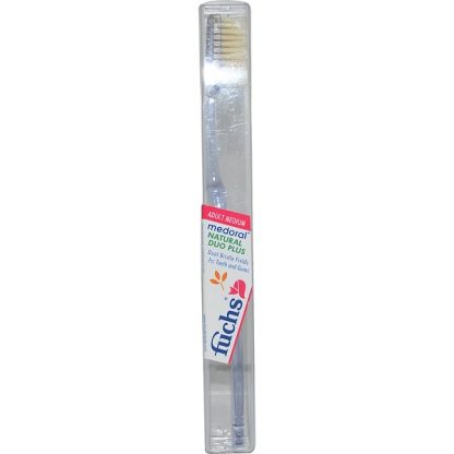 FUCHS BRUSHES, MEDORAL, NATURAL DUO PLUS TOOTHBRUSH, ADULT MEDIUM, 1 TOOTHBRUSH