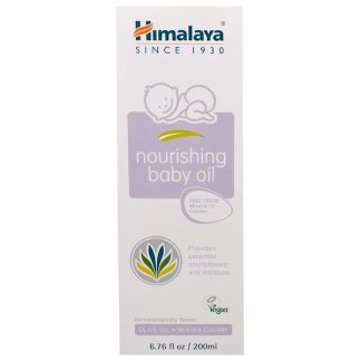 HIMALAYA, NOURISHING BABY OIL, OLIVE OIL AND WINTER CHERRY, 6.76 FL OZ / 200ml