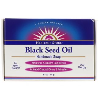 HERITAGE STORE, BLACK SEED OIL HANDMADE SOAP, 3.5 OZ / 100g