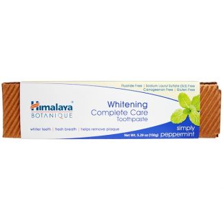HIMALAYA, BOTANIQUE, WHITENING COMPLETE CARE TOOTHPASTE, SIMPLY PEPPERMINT, 5.29 OZ / 150g