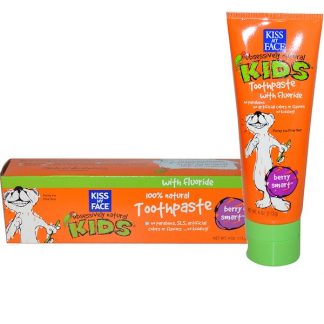 KISS MY FACE, OBSESSIVELY NATURAL KIDS, TOOTHPASTE WITH FLUORIDE, BERRY SMART, 4 OZ / 113g