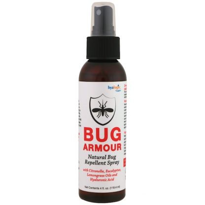 HYALOGIC LLC, BUG ARMOUR, NATURAL BUG REPELLENT SPRAY, 4 FL OZ / 118.4ml