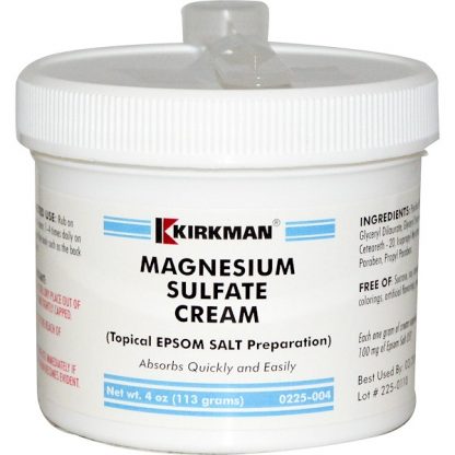 KIRKMAN LABS, MAGNESIUM SULFATE CREAM, 4 OZ / 113g