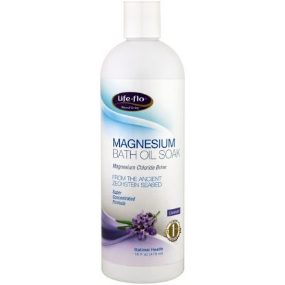 LIFE-FLO, MAGNESIUM BATH OIL SOAK, LAVENDER, 16 FL OZ / 473ml