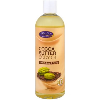 LIFE-FLO, COCOA BUTTER BODY OIL, 16 FL OZ / 473ml