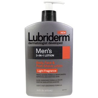 LUBRIDERM, MEN'S 3-IN-1 LOTION, BODY, FACE & POST-SHAVE LOTION, 16 FL OZ / 473ml