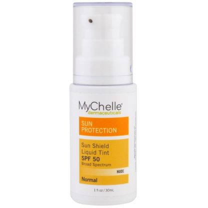 MYCHELLE DERMACEUTICALS, SUN SHIELD LIQUID TINT SPF 50, NORMAL, NUDE, 1 FL OZ / 30ml