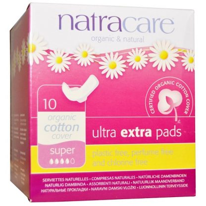 NATRACARE, ORGANIC & NATURAL ULTRA EXTRA PADS, SUPER, 10 PADS
