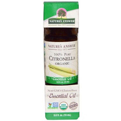 NATURE'S ANSWER, ORGANIC ESSENTIAL OIL, 100% PURE CITRONELLA, 0.5 FL OZ / 15ml