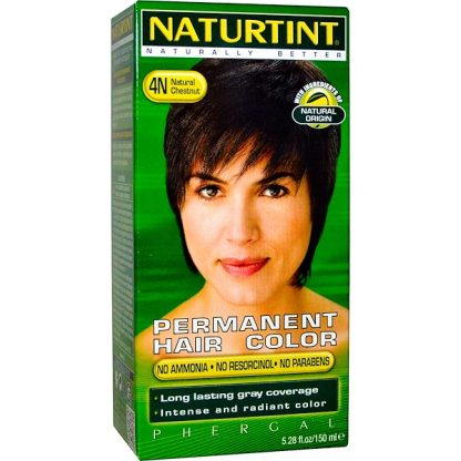 NATURTINT, PERMANENT HAIR COLOR, 4N NATURAL CHESTNUT, 5.28 FL OZ / 150ml