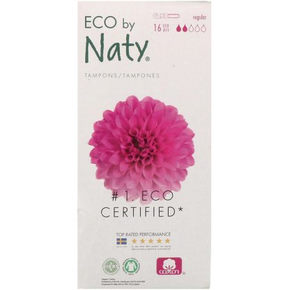 NATY, TAMPONS WITH APPLICATOR, REGULAR, 16 ECO PIECES