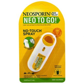 NEOSPORIN, + PAIN RELIEF, NEO TO GO!, FIRST AID ANTISEPTIC/PAIN RELIEVING SPRAY, 0.26 FL OZ / 7.7ml