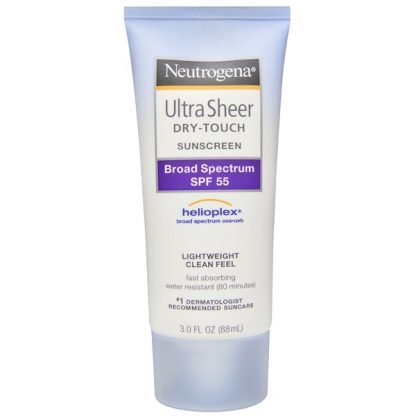 NEUTROGENA, ULTRA SHEER DRY TOUCH SUNSCREEN, SPF 55, 3.0 FL OZ / 88ml