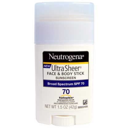 NEUTROGENA, ULTRA SHEER FACE & BODY STICK, SUNSCREEN, SPF 70, 1.5 OZ / 42g