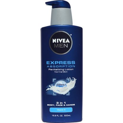 NIVEA, MEN, EXPRESS ABSORPTION, REVITALIZING LOTION, 24HRS+, 16.9 FL OZ / 500ml