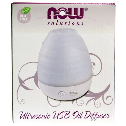 NOW FOODS, SOLUTIONS, ULTRASONIC USB OIL DIFFUSER, 1 DIFFUSER